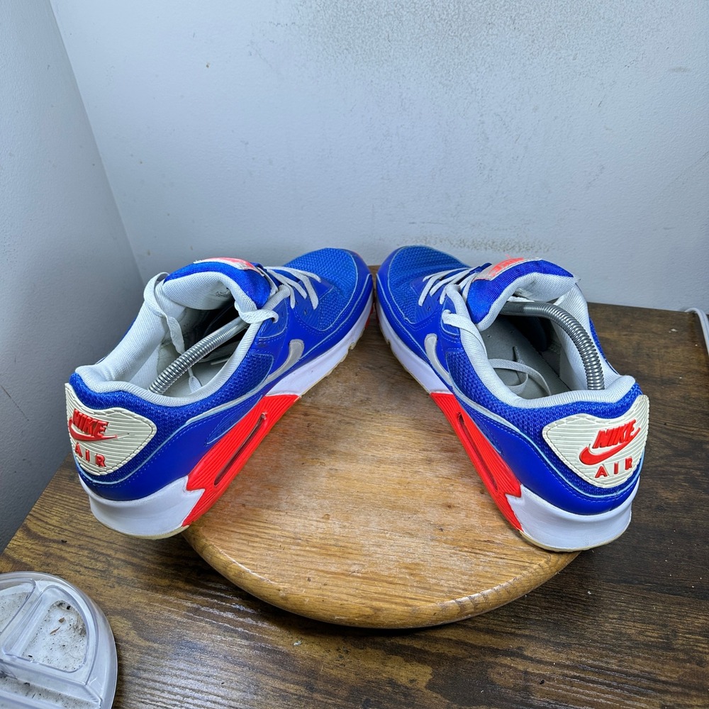 Nike Air Max 90 Mens Shoes Signal Blue Game Royal Chile Red DM8316-400 Size 12.5 - Picture 5 of 8